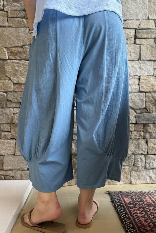 Jo Jo Quirky Hopsack Crop Pant Denim 